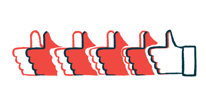 Illustration of thumbs up in a row